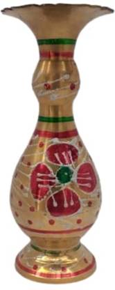 MiiArt Mii Art Brass Flower Pot vase(size-21cm Medium) Pack of 1 Set. Brass Vase