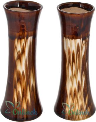 Onlinch Vase for Living Room | Pack of 2 | Ceramic Ceramic Vase