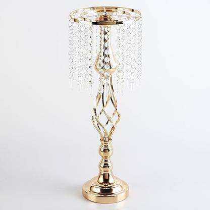 Ever Mall Floral Vases for Tabletop, Party Decor, Crystal Wedding Flower Stand Crystal Vase