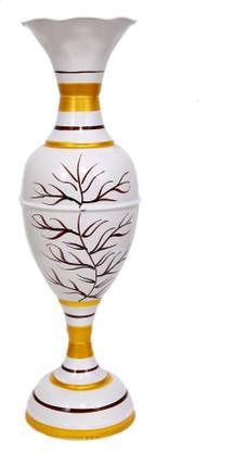 Rapidflue Handcrafted Shahi Print Iron Flower Vase for Home & Office Decoration Iron Vase