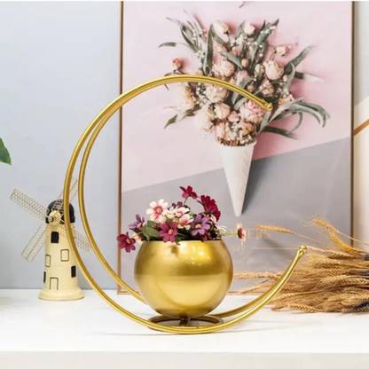 SMOCK STRECH Geometric Flower Vase Metal Wire Moon Vase Iron Vase