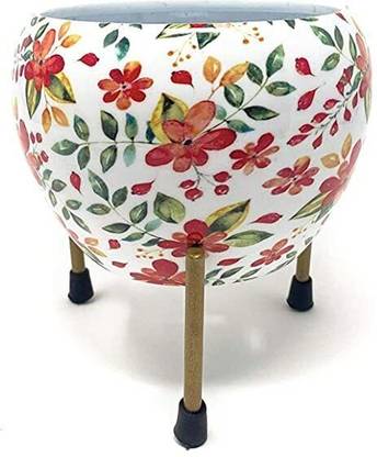 decormaster Designer Indoor Plant Pots with Stand Decorative Pots for Indoor Plants Iron Vase