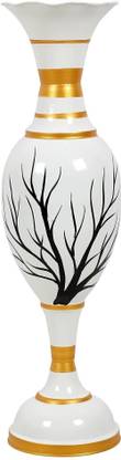 Anabia WT00 Cast Iron Vase (24 inch, White) Cast Iron Vase