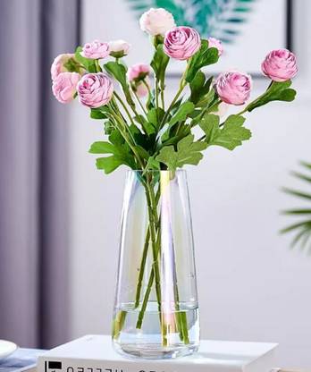 SNSHOPEE (Pack of 1) Minar Shape Glass Plant Pots Vase Planters Flower Pot Plant Container Set