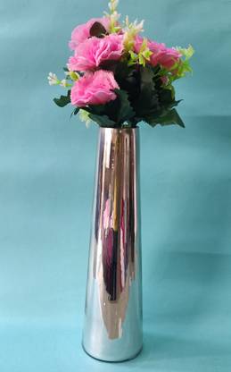 SNSHOPEE Beautiful Round Pot Decorative Vase Glass Vase