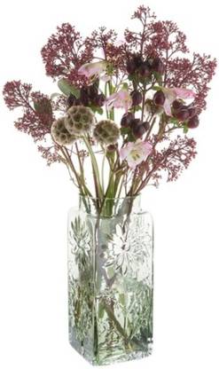 Dartington Crystal Marguerite Olive Green Tall Flower Vase Glass Vase