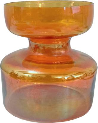 Clovefry Amber Luster Finished Glass Vase