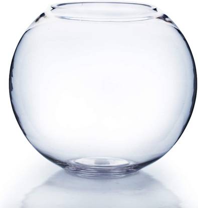 Ionic Glass Glass Bubble Bowl Home Decor Centerpiece Bowl Vase Glass Round Bowl Terrarium 6" Glass Vase