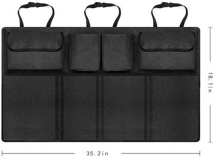 NISHIV Backseat Car Trunk Organizer Super Capacity Car Hanging Trunk Organizer Vehicle Seat Mount Kit
