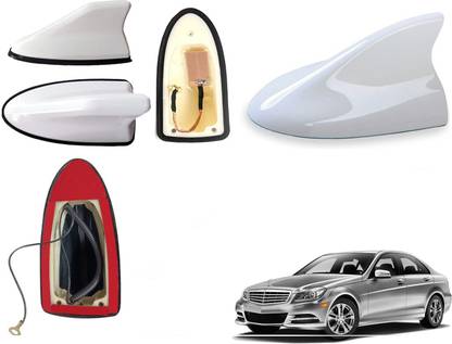 Automotive Prist Car Antenna Mercedes-C250 White Shark Fin Replacement Signal Receiver (AM/FM) Antenna Hidden Vehicle Antenna