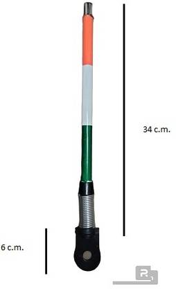 graceride Universal Indian flag color Antenna for Bikes and Cars. Universal Tiranga color Antenna Whip Vehicle Antenna