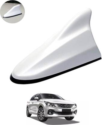 RKPSP White Car Shark Fin Roof Antenna(FM,AM) Radio No Drilling/Easy To Install-032 Satellite Vehicle Antenna