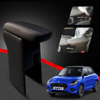 Frap Premium Armrest For Maruti New Swift 2024 with Moulded Foam(Nappa,Red Stitching) Car Armrest