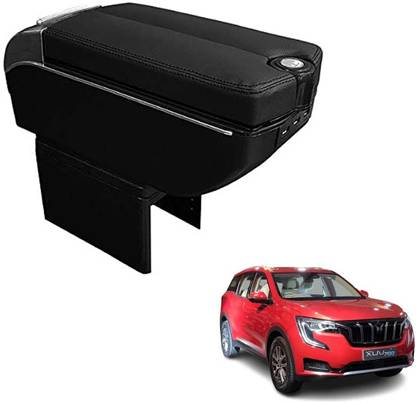CCE Arm Rest Storage Box and Cup Holder with 7 USB Port PU Leather Black-0 Car Armrest
