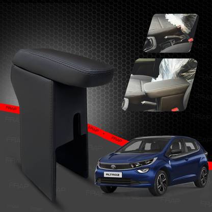 Frap Premium Armrest For Tata Altroz with Moulded Foam(Nappa,Double Black Stitching) Car Armrest