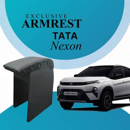 PABLA ENTERPRISES Wooden Car Center All Black Armrest Console for Tata Nexon Car Armrest