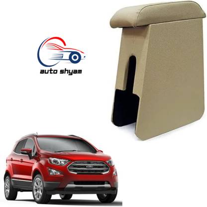 AUTOSHYAM Custom fit Wooden Console for Ford Ecosport All Model Beige Color Car Armrest