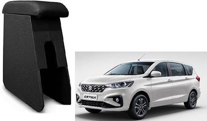 surestrive Custom fit Wooden Console for Maruti Ertiga 2022 All Model Black Color Car Armrest