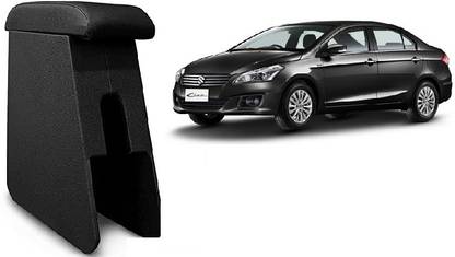 surestrive Custom fit Wooden Console for Maruti Ciaz All Model Black Color Car Armrest