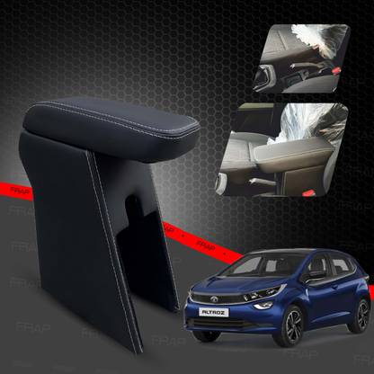 Frap Premium Armrest For Tata Altroz with Moulded Foam(Nappa,Double White Stitching) Car Armrest