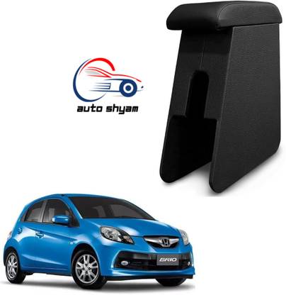AUTOSHYAM Custom fit Wooden Console for Honda Brio All Model Black Color Car Armrest