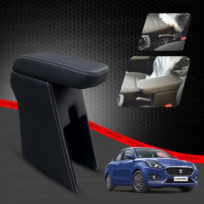 Carigiri Premium Armrest For Maruti New Swift with Moulded Foam(Nappa,White Stitching) Car Armrest