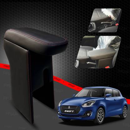 Frap Premium Armrest For Maruti New Swift with Moulded Foam(Nappa,Red Stitching) Car Armrest