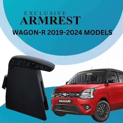 PABLA ENTERPRISES Wooden Car Center All black Armrest Console for Maruti Suzuki Wagon-R Car Armrest