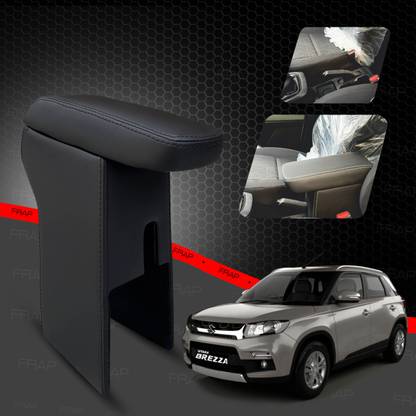 Frap Premium Armrest For Maruti Old Brezza with Moulded Foam(Nappa,Black Stitching) Car Armrest