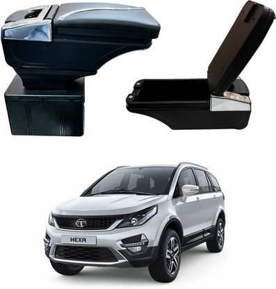 Oshotto PU Leather AR-02 Car Armrest Console Box For Hexa Black Car Armrest