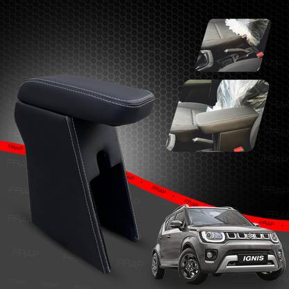Frap Premium Armrest For Maruti Ignis with Moulded Foam(Nappa,White Stitching) Car Armrest