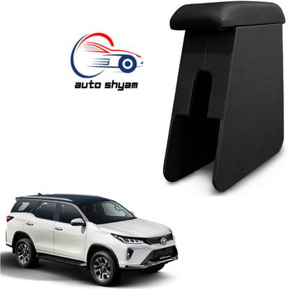 AUTOSHYAM Custom fit Wooden Console for Toyota Old Fortuner All Model Black Color Car Armrest