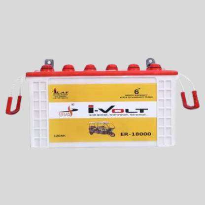 Urja i-Volt ER1800 E-rickshaw Long Durable Battery 120 Ah Battery for All Vehicles