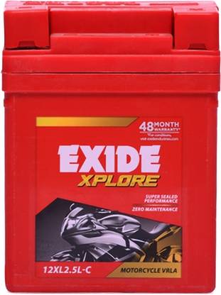 EXIDE 2.5LC 2.5 Ah Battery for Bike