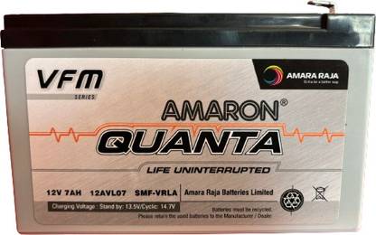 AMARON 12V 7AH (12AVL07) QUANTA 7 Ah Battery for All Vehicles