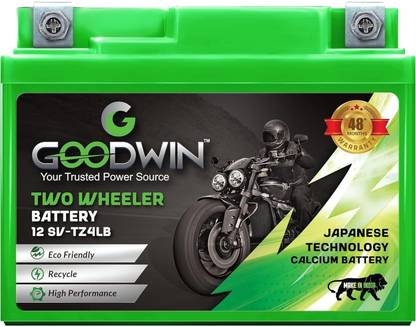 Goodwin International 12 GW-TZ4LB | Green 4 Ah Battery for Bike