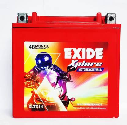 EXIDE XL-TX-14 (ET-X-14) 12 Ah Battery for Bike