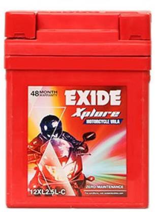 EXIDE XPLORE 12XL2.5L-C 2.5 Ah Battery for Bike