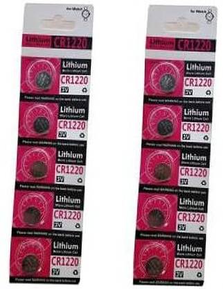 SRMG Micro CR1220 Coin 3v Battery use watch,calculator bike Battery(Pack of 10) 110 Ah Battery for Bike