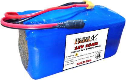 प्रणक्स 12V Li-ion 18650 Lithium ion Rechargeable Battery Pack for Industrial Equipment 15 Ah बाइक, कार के लिए बैटरी