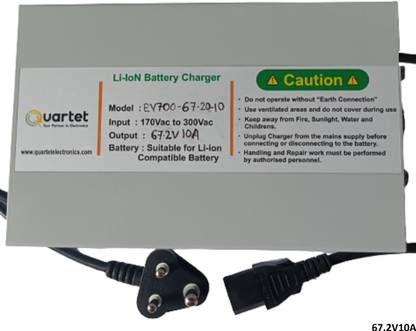 Quartet 60 Volt 67.20 Cut Off 10 AMP charger for Electric Bike 100 Ah Battery for Bike