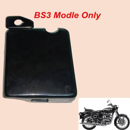 GOLSM BS3 Vehicle Battery Cover Black For Royal Enfield Classic 500 14 Ah Battery for Bike