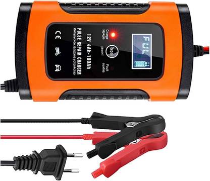 DEESSE Fully Automatic Charger Maintainer EU Plug Motorcycle Red 5A 12V 5 Ah Battery for All Vehicles