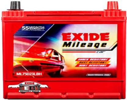 EXIDE ML 75D23LBH 68 Ah Battery for Car