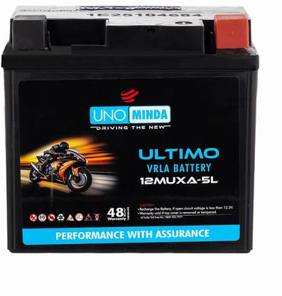 UNO MINDA 12MUXA-5L 4.2 Ah Battery for Bike