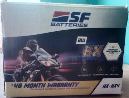 SF SONIC HX-HX4 4 Ah Battery for Bike
