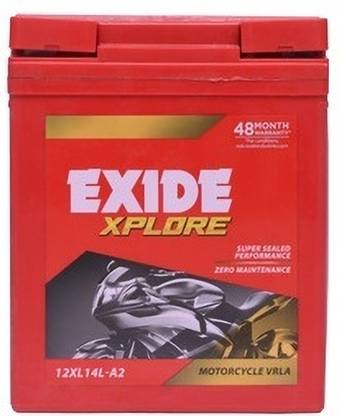 EXIDE XPLORE 12XL14L-A2 14 Ah Battery for Bike