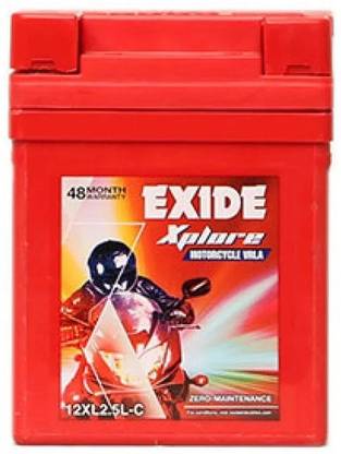 EXIDE XPLORE 12XL2.5L-C 2.5 Ah Battery for All Vehicles