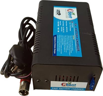 RBENT EV Charger 60 Volt 69 Cut Off 6 AMP Without Display Electric Scooter & E-Vehicle 36 Ah Battery for Bike