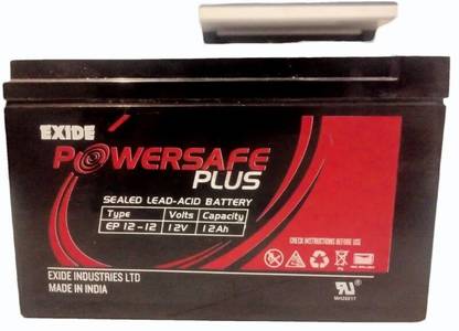 EXIDE EX12AH-12V 12 Ah Battery for All Vehicles